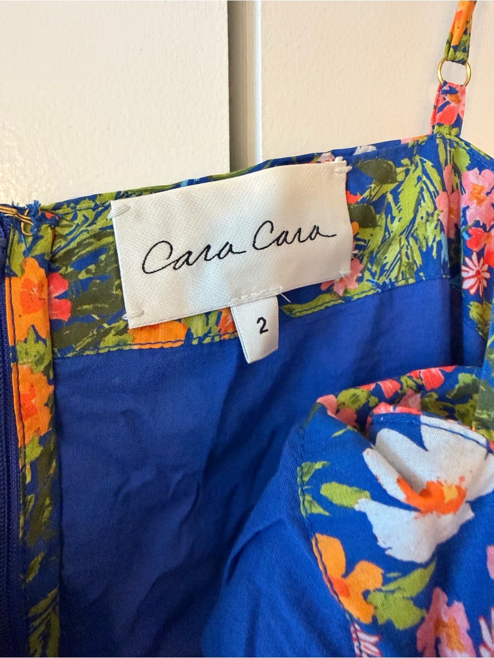 Cara Cara Santorini Ruffle Floral Spaghetti Strap Mini Dress - Picture 3 of 3